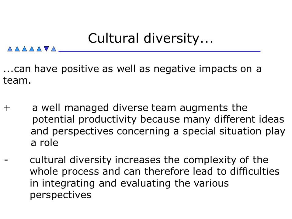 Positive and negative team impacts on diversity